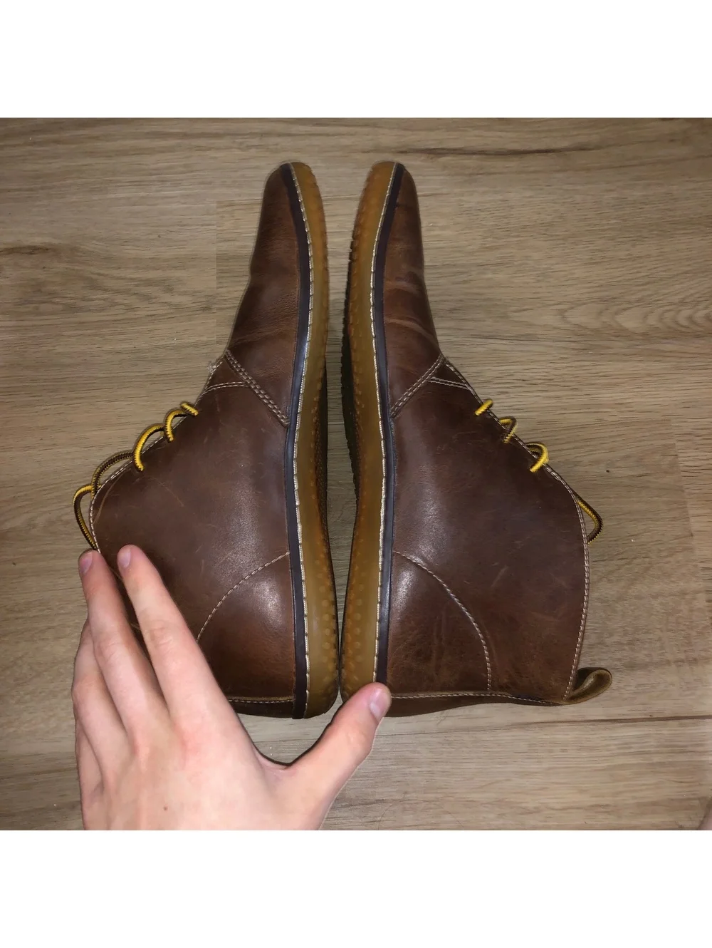 VIVOBAREFOOT GOBI II 2 BROWN LEATHER DESERT BOOTS SHOES MENS SIZE 12 EU 45